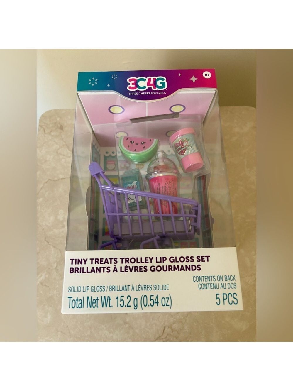 3C4G Tiny Treats Trolley Lip Gloss Set NIB
